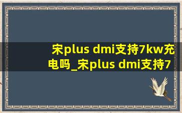 宋plus dmi支持7kw充电吗_宋plus dmi支持7kw充电